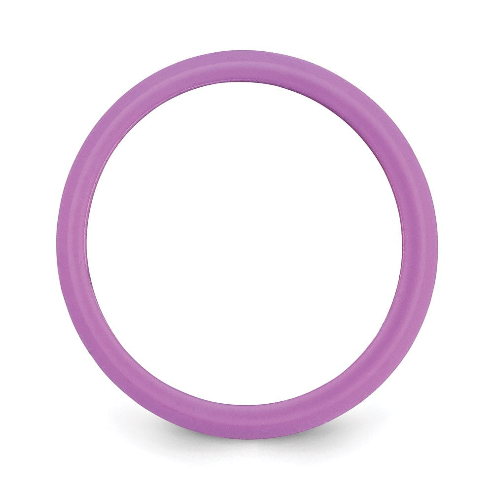 Silicone Purple 5.7mm Domed Band Size 10