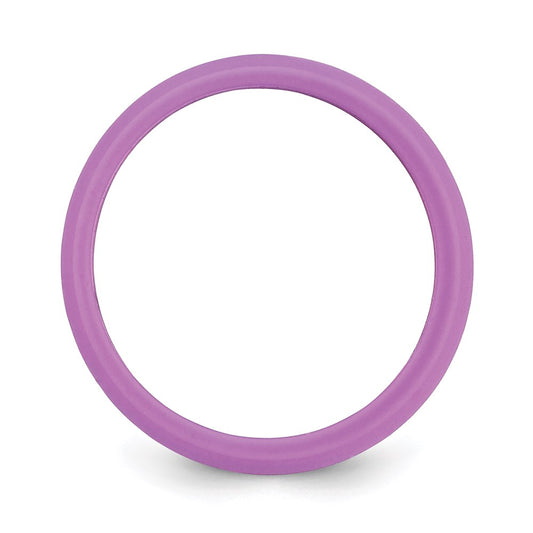 Silicone Purple 5.7mm Domed Band Size 8