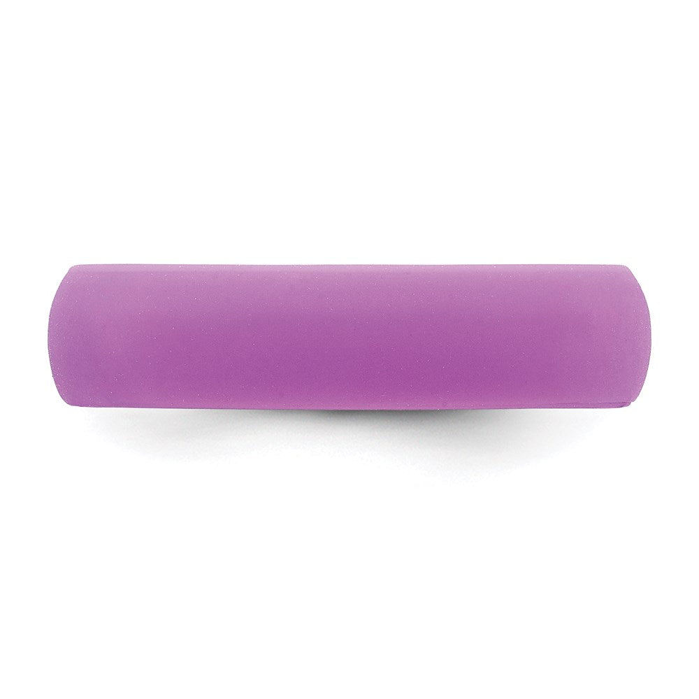 Silicone Purple 5.7mm Domed Band Size 10