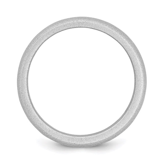 Silicone Silver Metallic 5.7mm Domed Band Size 8