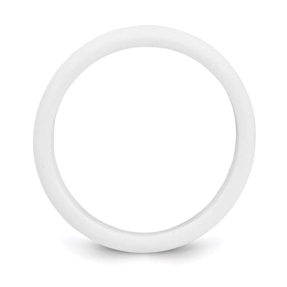 Silicone White 5.7mm Domed Band Size 6