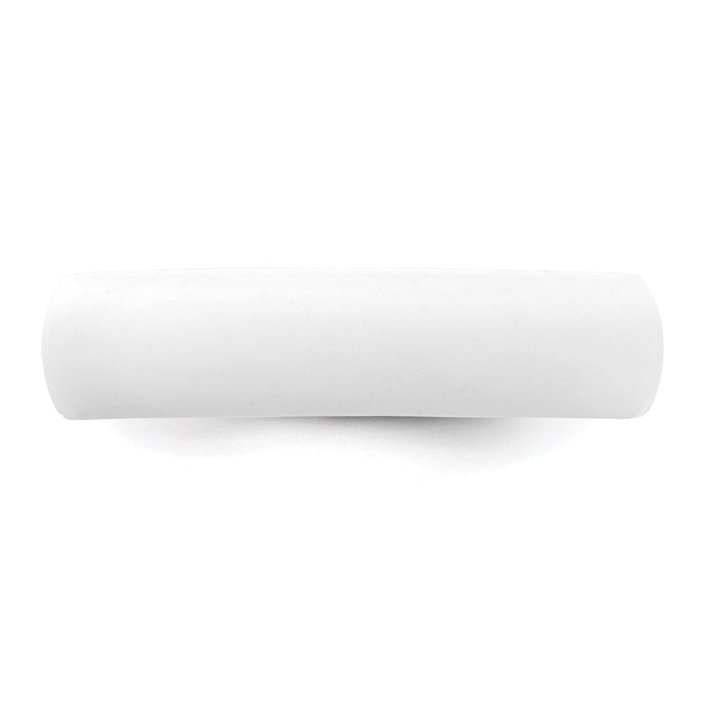 Silicone White 5.7mm Domed Band Size 8
