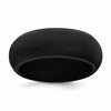 Silicone Black 8mm Domed Band Size 7