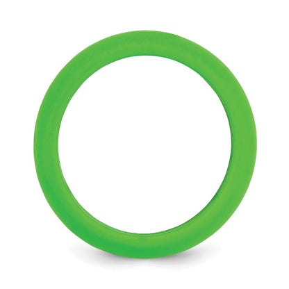 Silicone Green 8mm Domed Band Size 11
