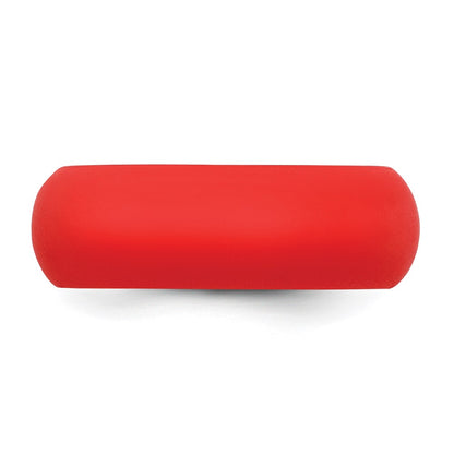 Silicone Red 8mm Domed Band Size 10