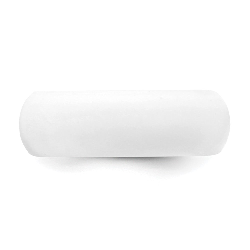 Silicone White 8mm Domed Band Size 10