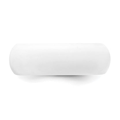 Silicone White 8mm Domed Band Size 10