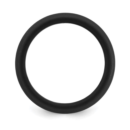 Silicone Black 8.7mm Domed Band Size 13