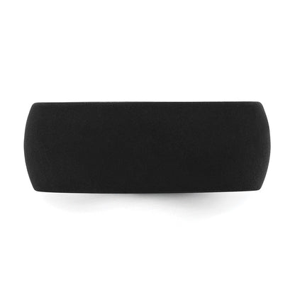 Silicone Black 8.7mm Domed Band Size 10