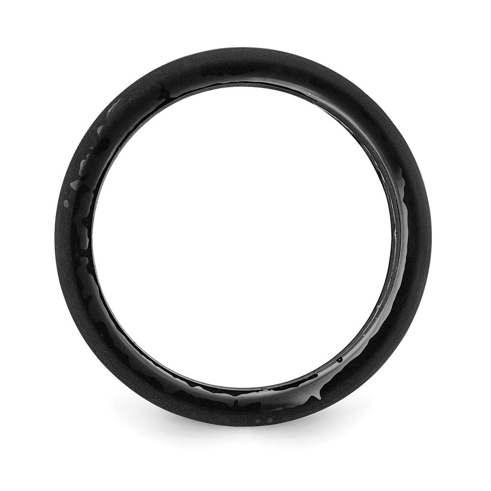 Silicone Black and Grey Camouflage 8.7mm Domed Band Size 8