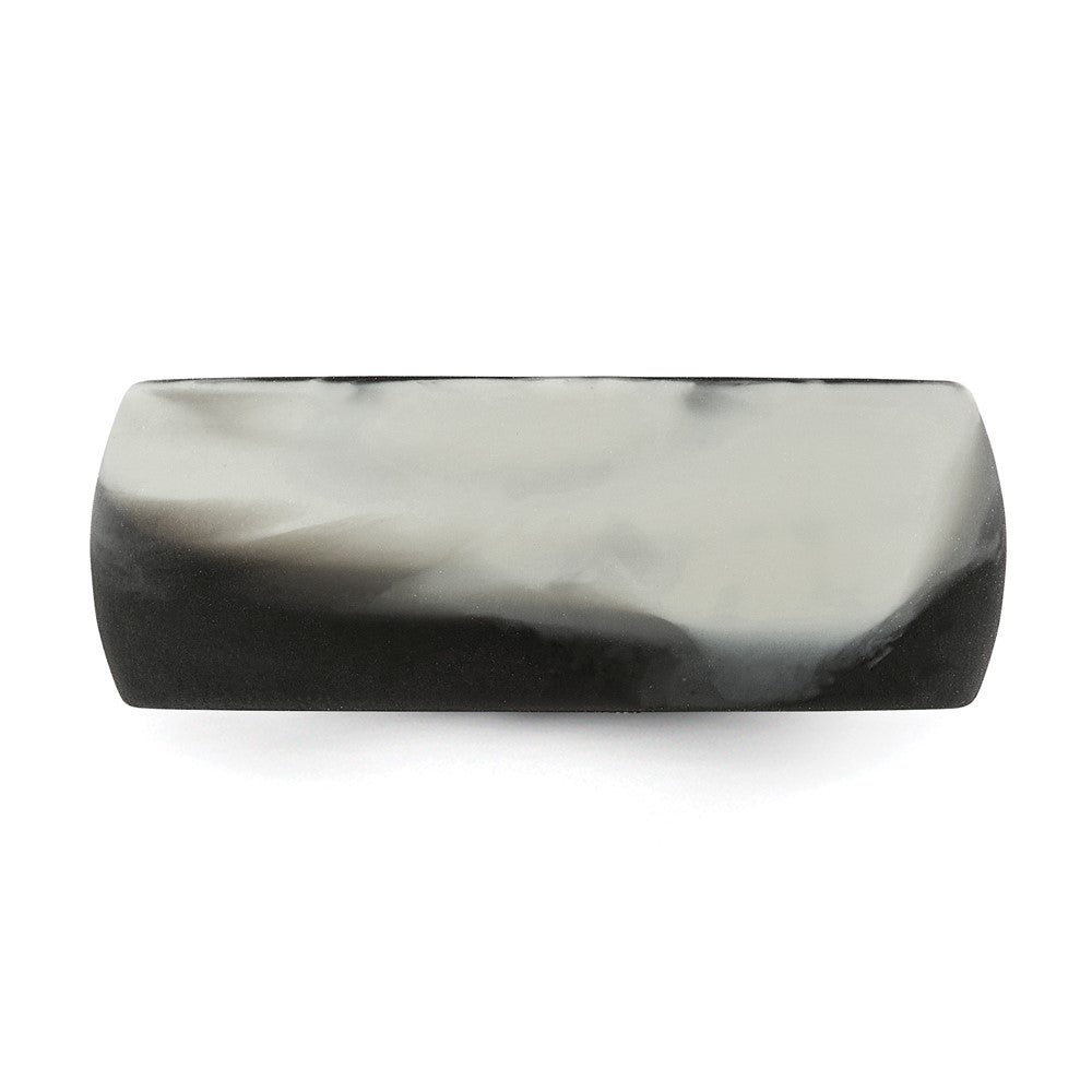 Silicone Black and Grey Camouflage 8.7mm Domed Band Size 13