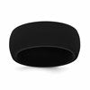 Silicone Black 8.7mm Domed Band Size 10