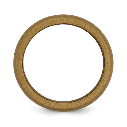 Silicone Bronze Metallic 8.7mm Domed Band Size 14