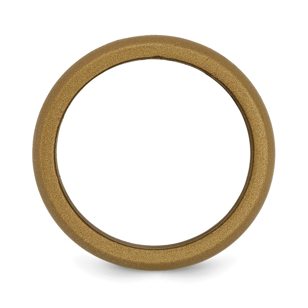 Silicone Bronze Metallic 8.7mm Domed Band Size 14