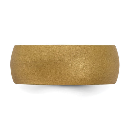 Silicone Bronze Metallic 8.7mm Domed Band Size 12