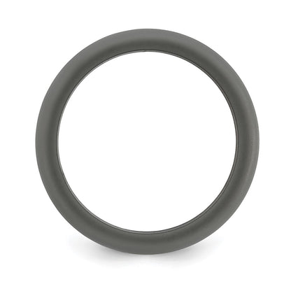 Silicone Dark Grey 8.7mm Domed Band Size 11