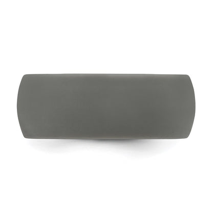 Silicone Dark Grey 8.7mm Domed Band Size 12