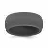 Silicone Dark Grey 8.7mm Domed Band Size 10