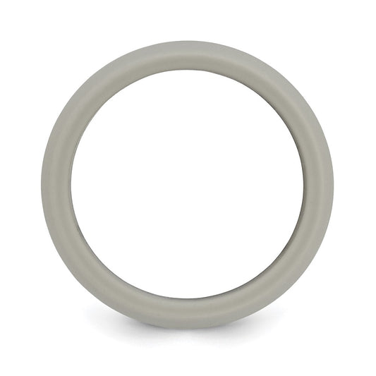 Silicone Light Grey 8.7mm Domed Band Size 13