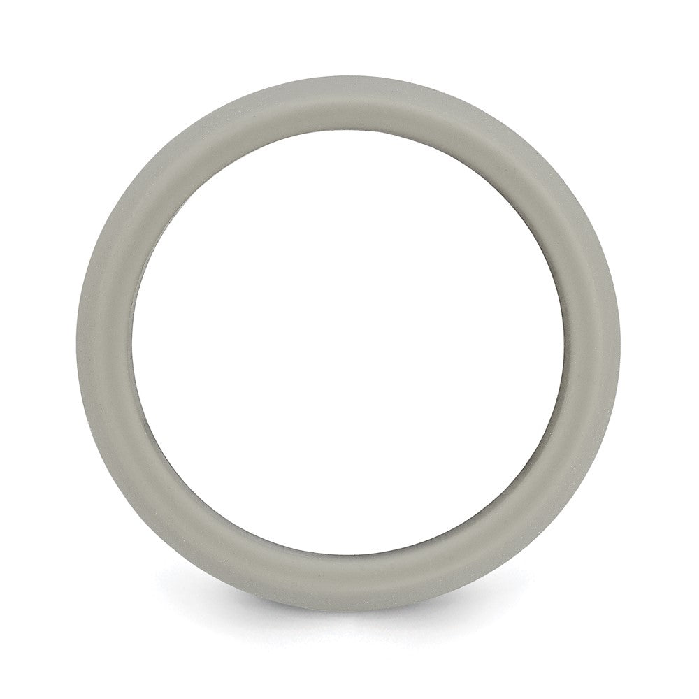 Silicone Light Grey 8.7mm Domed Band Size 11