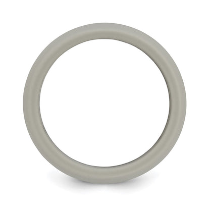 Silicone Light Grey 8.7mm Domed Band Size 11