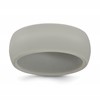 Silicone Light Grey 8.7mm Domed Band Size 10