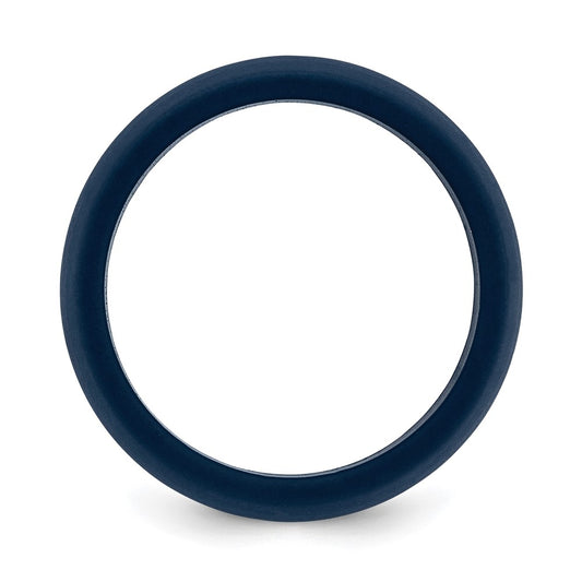 Silicone Navy Blue 8.7mm Domed Band Size 8