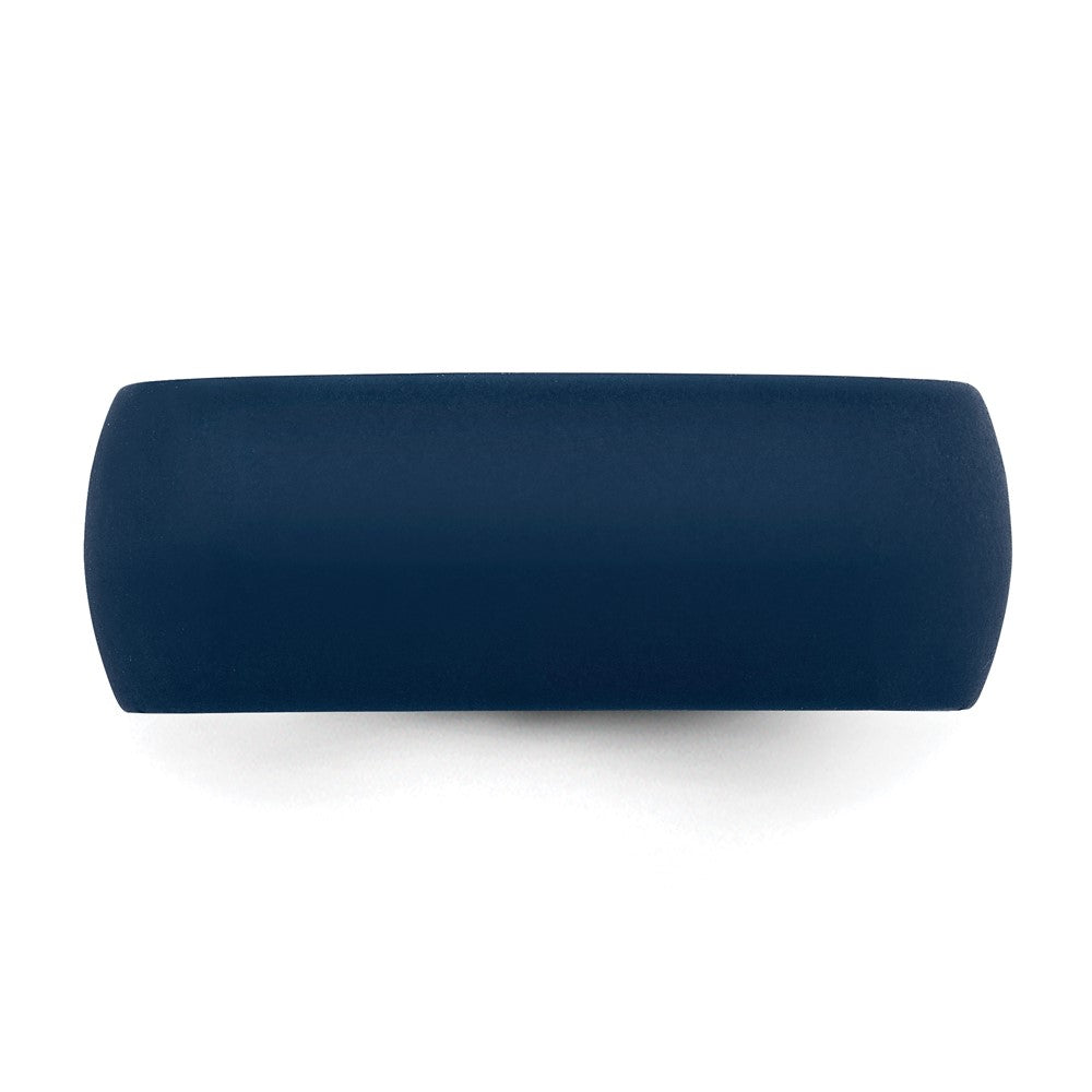 Silicone Navy Blue 8.7mm Domed Band Size 10