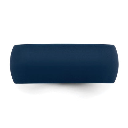 Silicone Navy Blue 8.7mm Domed Band Size 14