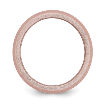 Silicone Pink Metallic 8.7mm Domed Band Size 13