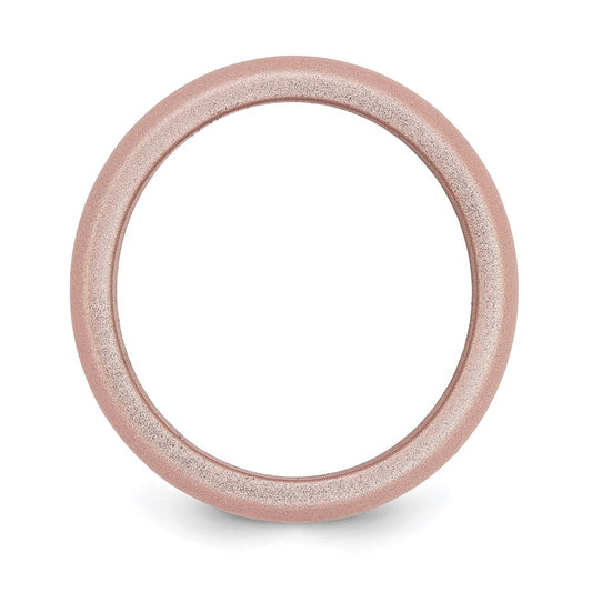 Silicone Pink Metallic 8.7mm Domed Band Size 13