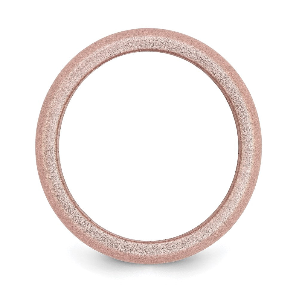 Silicone Pink Metallic 8.7mm Domed Band Size 12