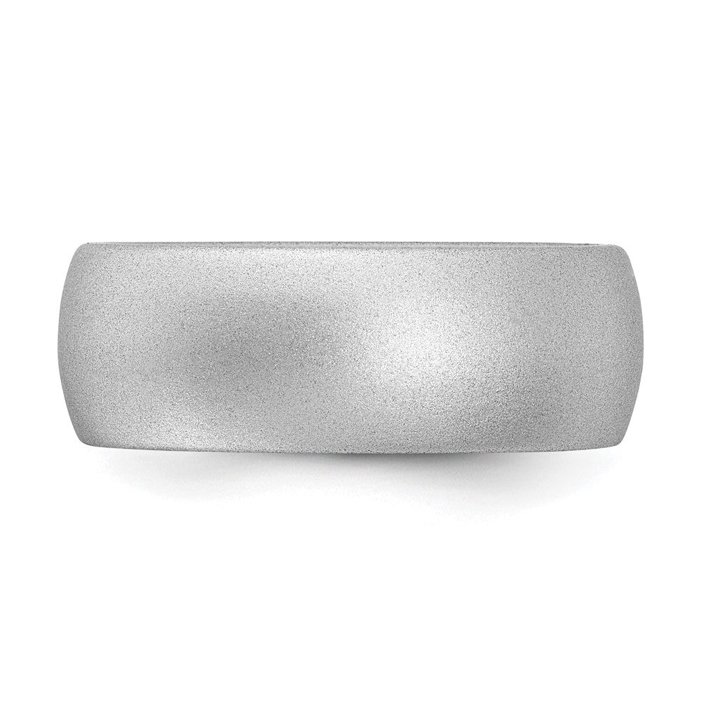 Silicone Silver Metallic 8.7mm Domed Band Size 11