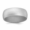 Silicone Silver Metallic 8.7mm Domed Band Size 8