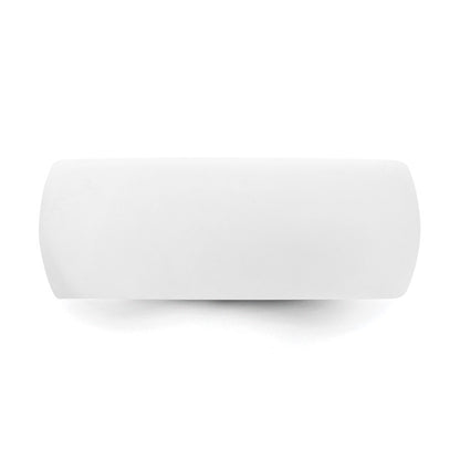 Silicone White 8.7mm Domed Band Size 14