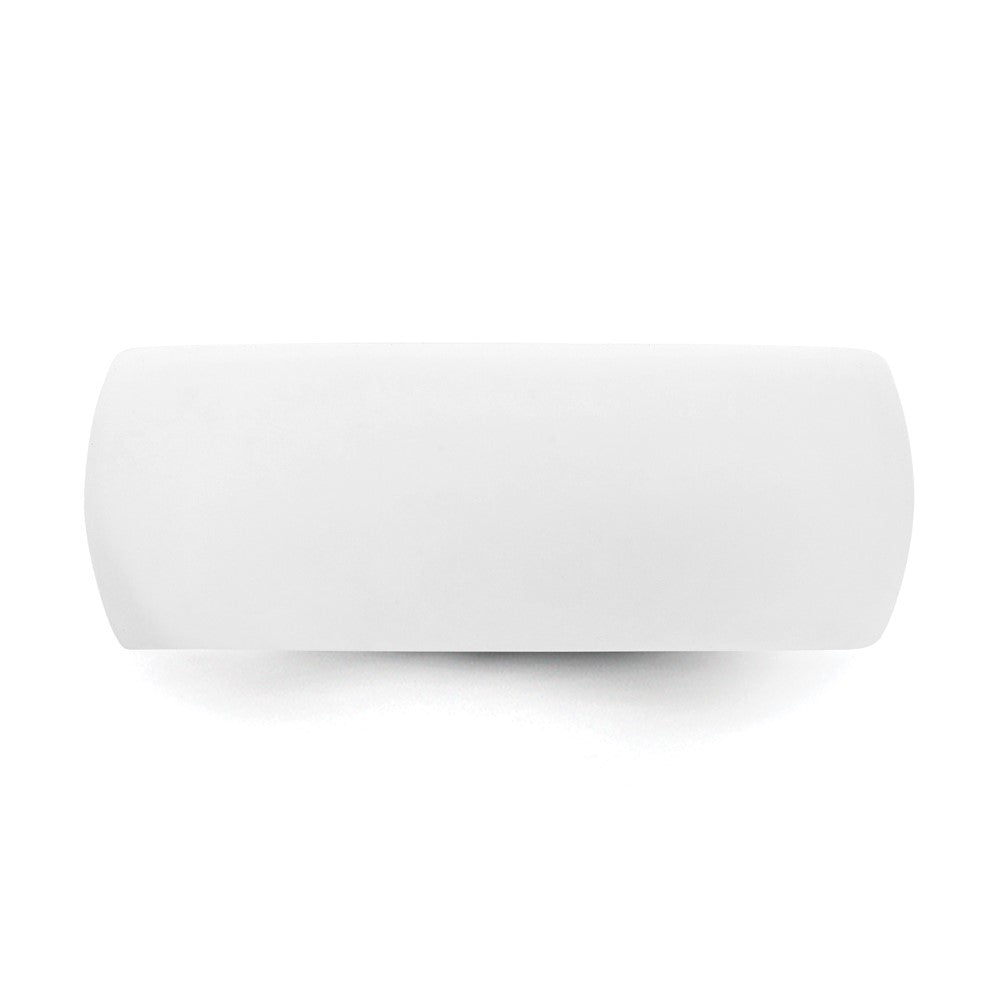 Silicone White 8.7mm Domed Band Size 9
