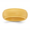 Silicone Gold Metallic 8mm Ridged Edge Band Size 7