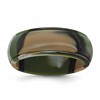 Silicone Green and Brown Camouflage 8mm Ridged Edge Band Size 10