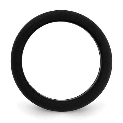 Silicone Black with Grey Line Center 7.5mm Flat Band Size 13