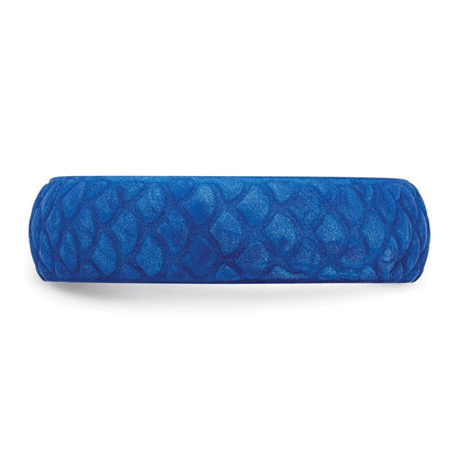 Silicone Blue Mermaid Pattern 5.7mm Domed Band Size 7