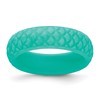 Silicone Sky Blue Mermaid Pattern 5.7mm Domed Band Size 6