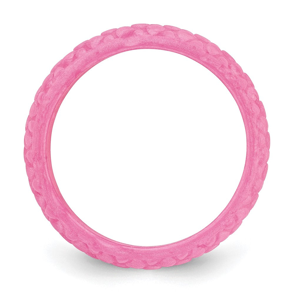Silicone Pink Mermaid Pattern 5.7mm Domed Band Size 8