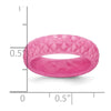 Silicone Pink Mermaid Pattern 5.7mm Domed Band Size 8