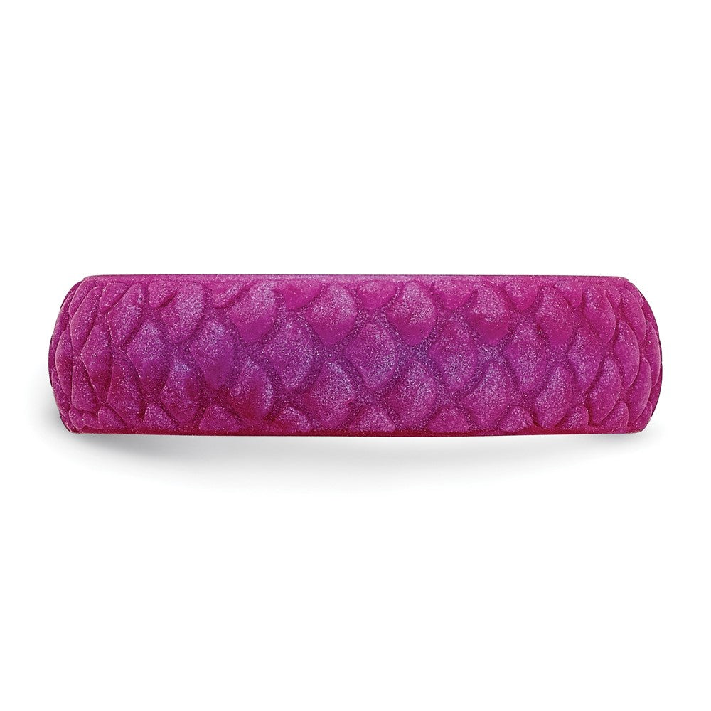 Silicone Purple Mermaid Pattern 5.7mm Domed Band Size 6