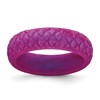 Silicone Purple Mermaid Pattern 5.7mm Domed Band Size 6