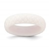 Silicone White Mermaid Pattern 5.7mm Domed Band Size 6