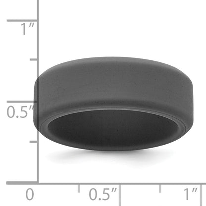 Silicone Dark Gray 8mm Band