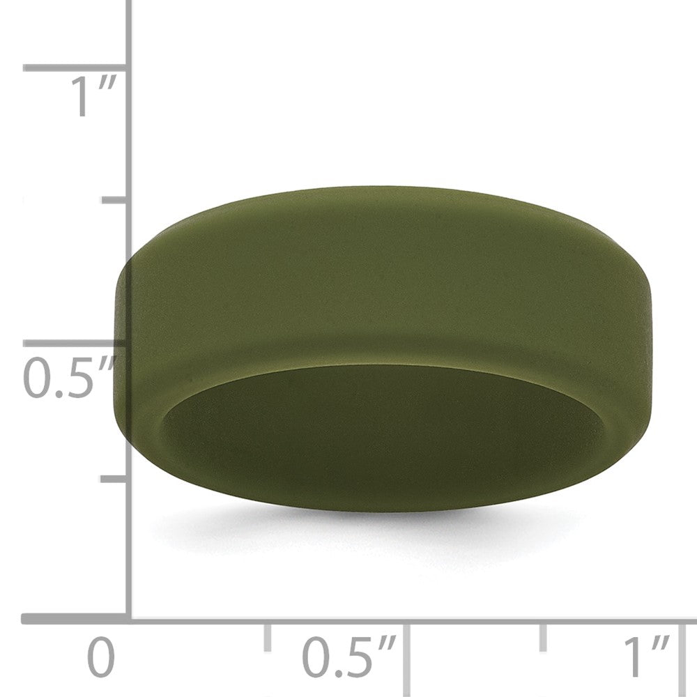 Silicone Olive Green 8mm Band