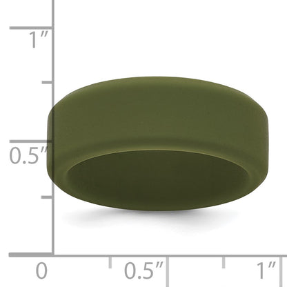 Silicone Olive Green 8mm Band