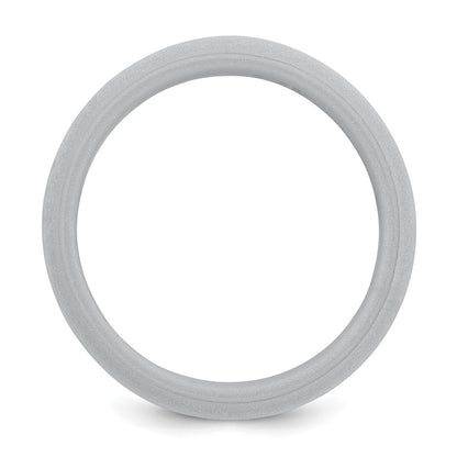 Silicone Silver Metallic 8mm Band